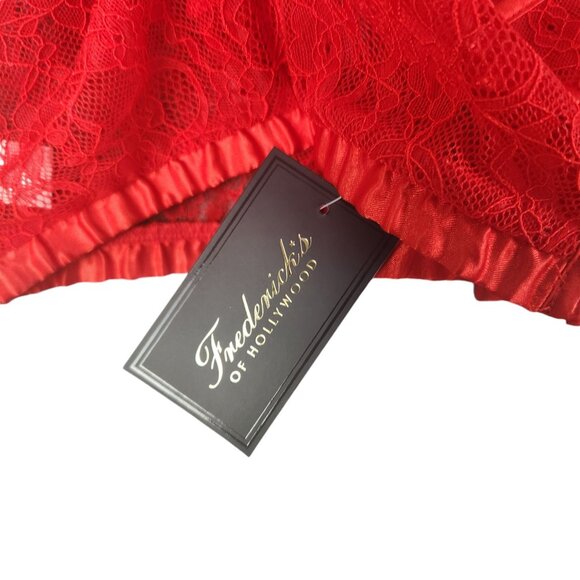 Fredericks Of Hollywood Delphine Lace & Satin Red Sleep Set Size 1X Plus - Picture 5 of 7